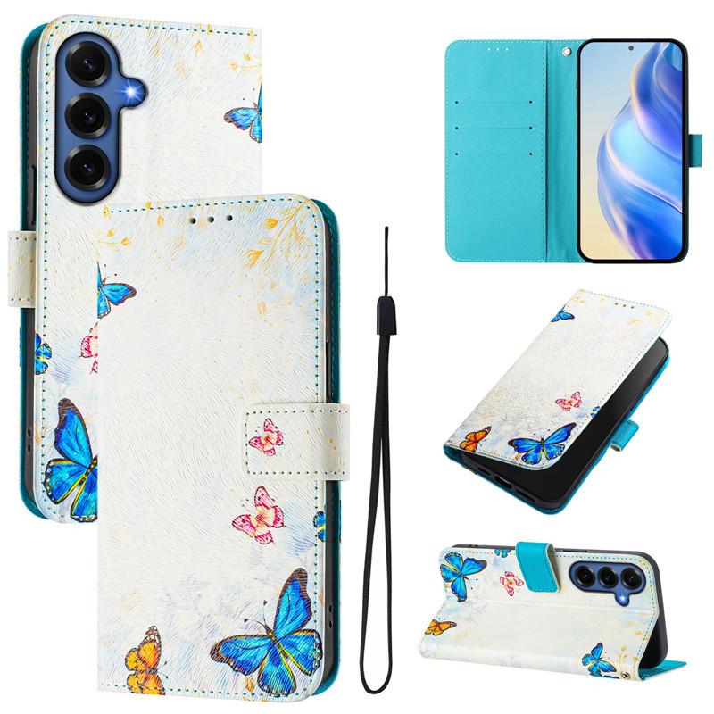 S26+ Leather Phone Case For Samsung Galaxy S26 Ultra S 26 Edge Pro Plus SM-S948B Coque Flip Cover Wallet Magnetic Painted Cases