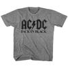 Kids AC/DC Back In Black Rock and Roll Music Band T-Shirt