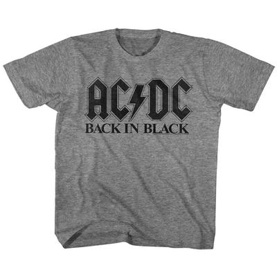 Kinder AC/DC Back In Black Rock and Roll Musikband T-Shirt
