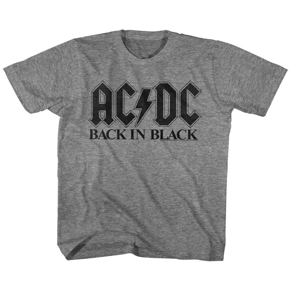Kids AC/DC Back In Black Rock and Roll Music Band T-Shirt