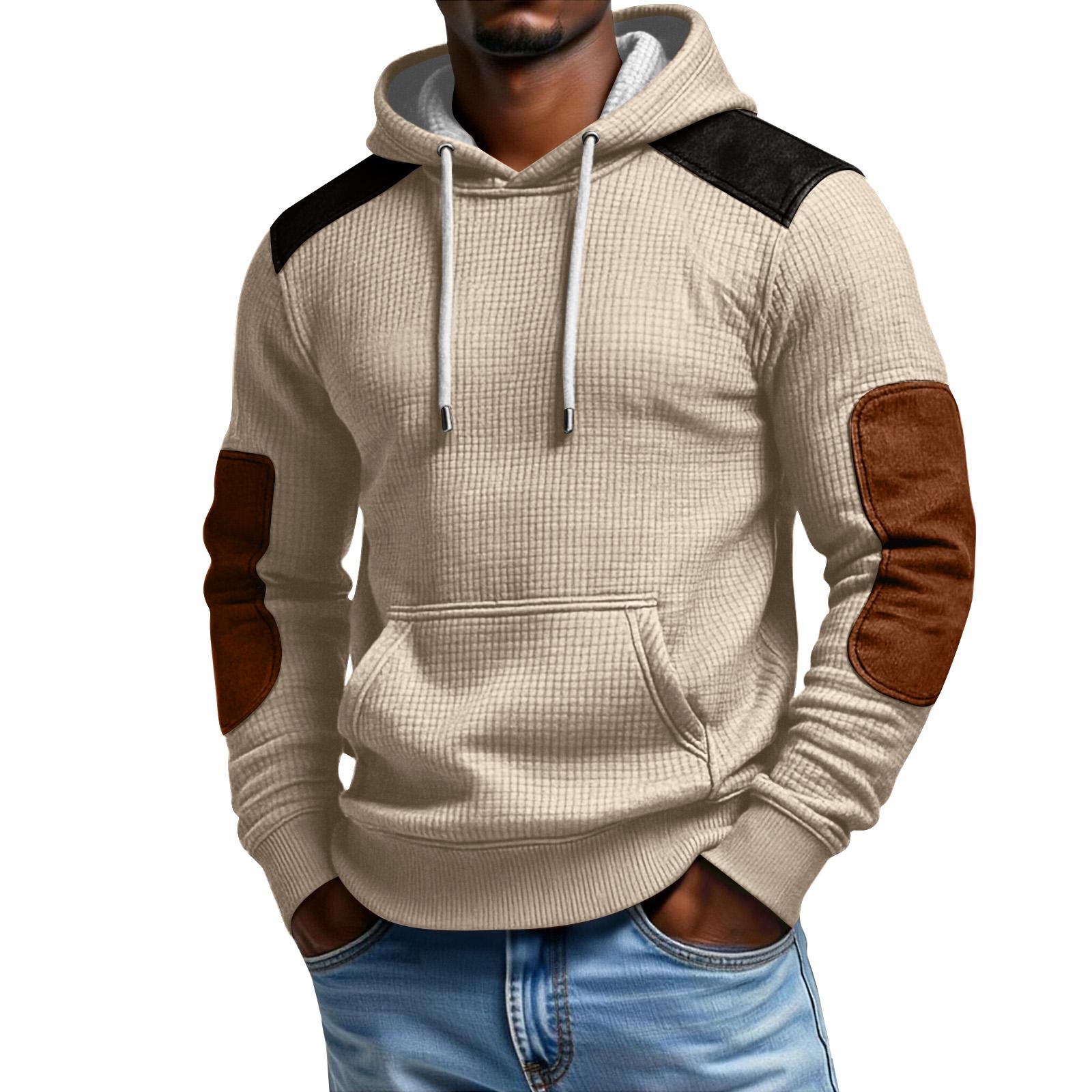 

Мужская толстовка худи в стиле колор-блок, мужская спортивная толстовка большого размера в повседневном стиле XL