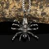 Fashion retro stainless steel spider texture pendant men's domineering personality popular jewelry titanium steel non-fading necklace