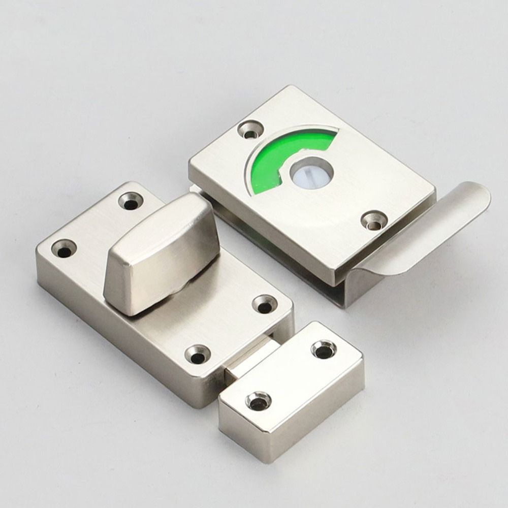 Smooth Operation Stainless Steel Partition Door Lock Metal Indicator Door Lock  Restroom