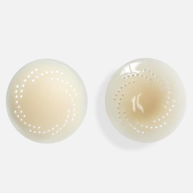 Sticky Bra Silicone Nipple Cover With Hole Lift Up Invisible Reusable Bra Self Adhesive Silicone Breast For Party Dress Bras Pad