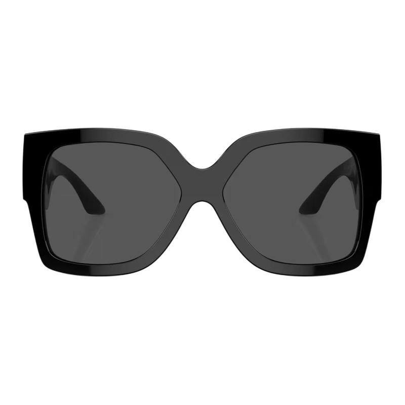 Versace Temple Logo Acetate Square Sunglasses Women's Black 12591923 VE4402-Black 59