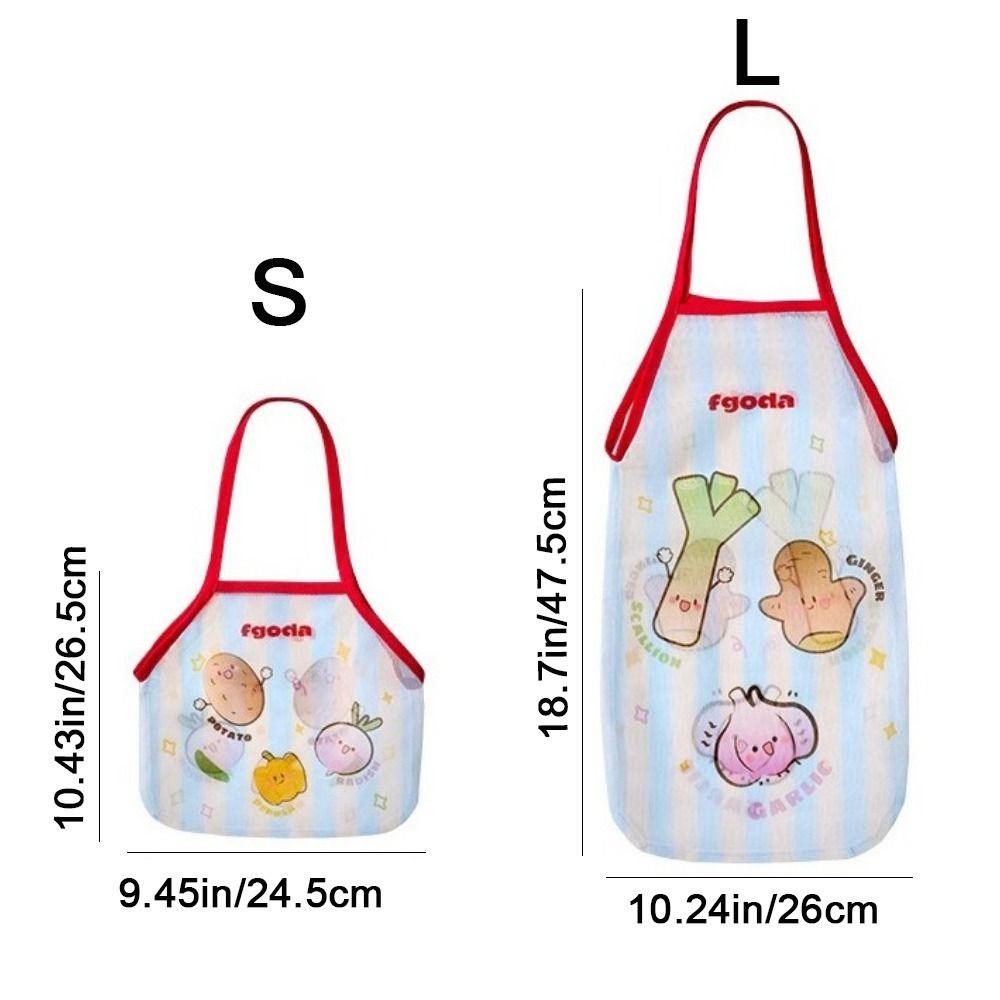 Breathable Kitchen Hanging Bag Cartoon Storage Mesh Bag  Ginger Garlic Potatoes Onions