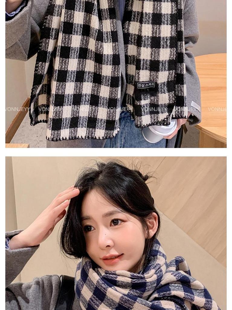 Women's Green Plaid Scarf: Trendy, Versatile, and Warm for 2024 Autumn/Winter