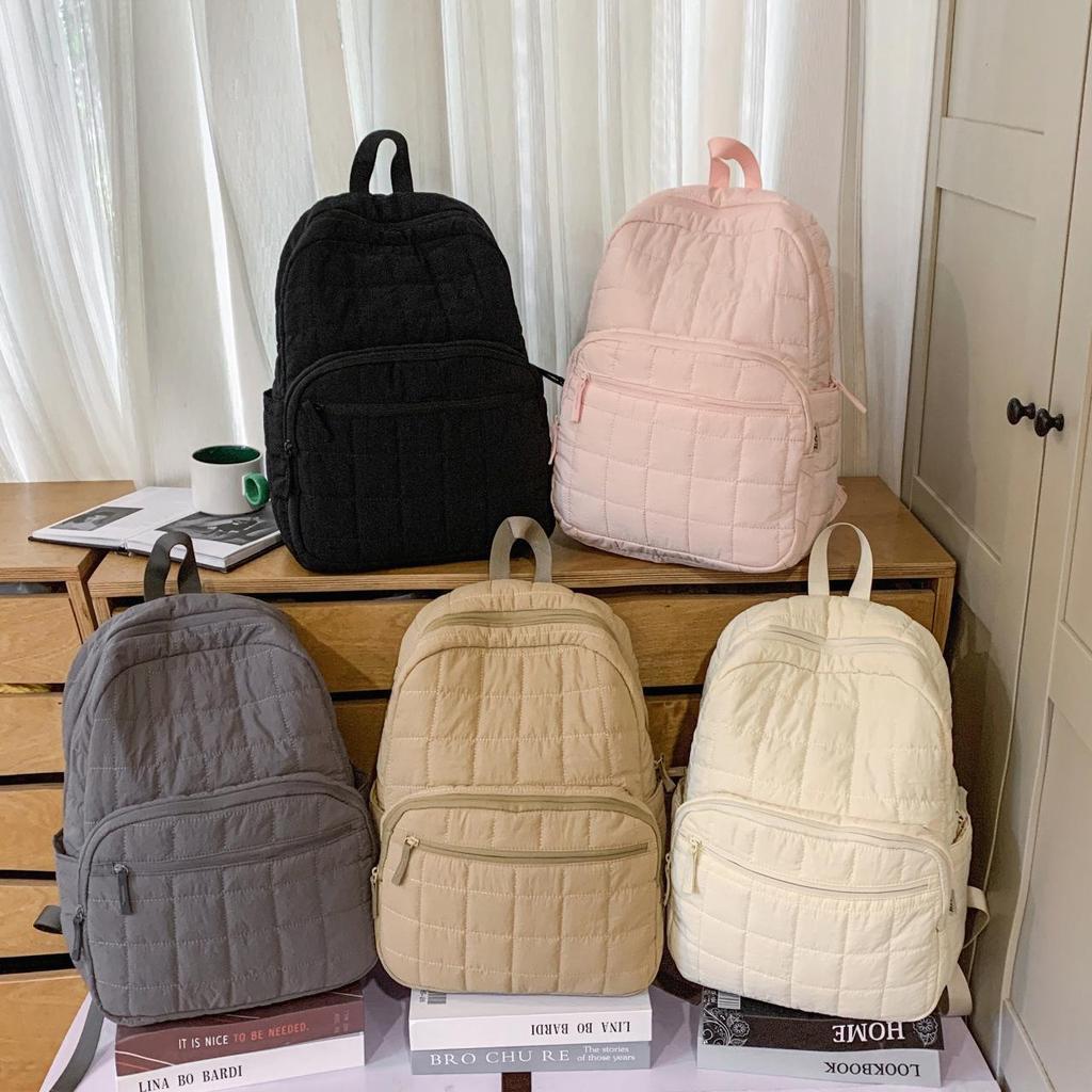 Women's Quilted Casual Outdoor Backpack - Large Capacity, Fashionable Laptop and Mummy Bag