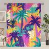 Beach Coconut Tree Pattern Printed Curtains Pole Bag Christmas Decorations Daily Home Room Curtain Polyester