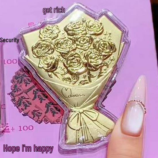 999 Pure Gold Christmas Tree Keychain and Pendant Gift Set