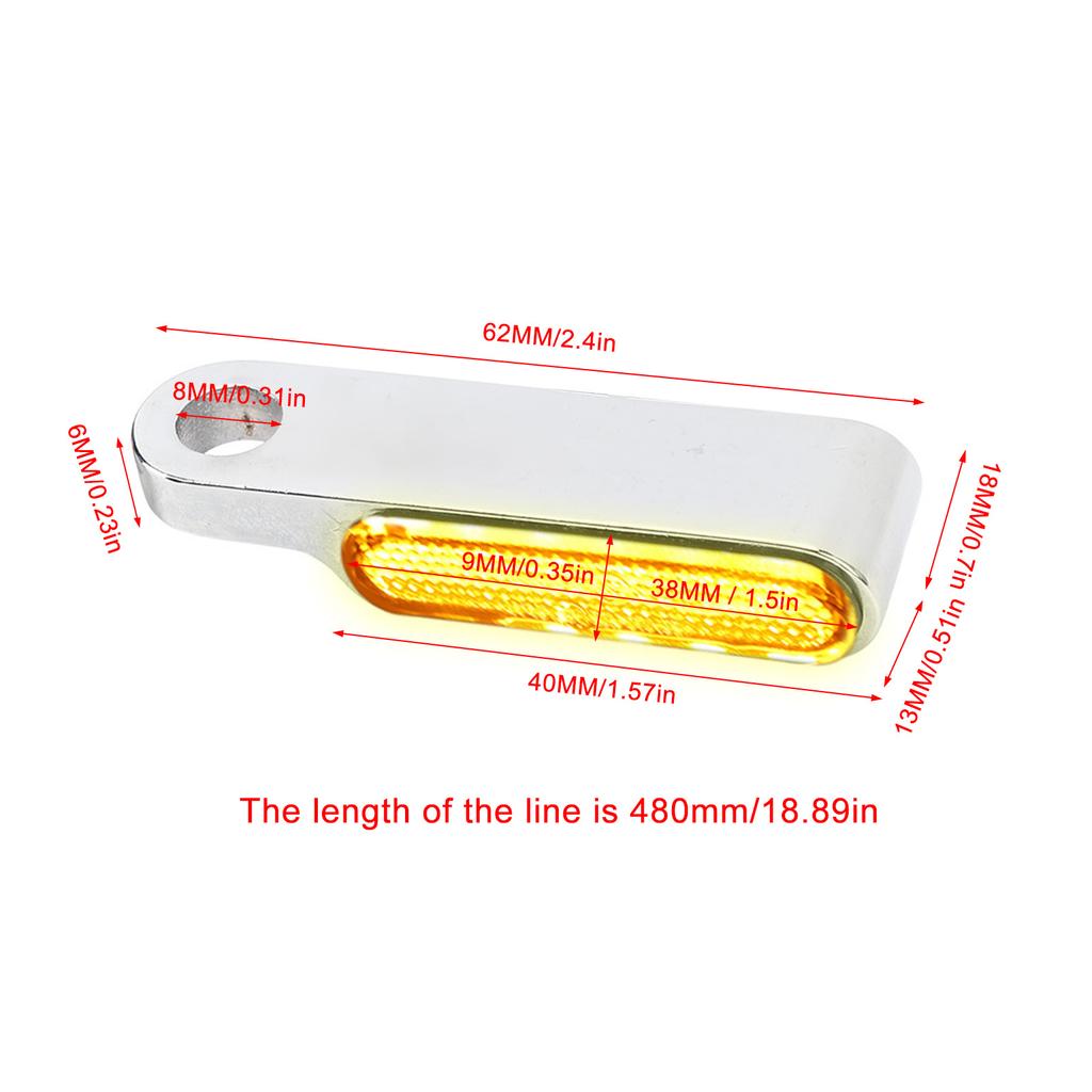 1 Pair Motorcycle LED Turn Signal Running Lights Retro Style Blinker Indicator Lamp Dual LED Light for ATV DC12V