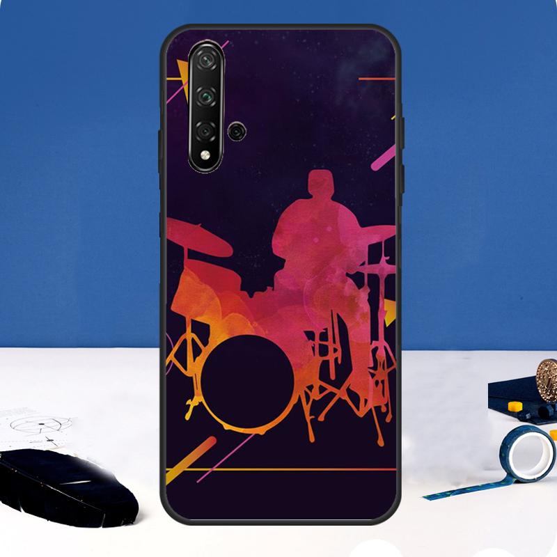 Musical Instrument Drum Case For Huawei Nova 12i 7i 8i 11i 12s 11 9 10 SE Y60 Y61 Y70 Y72 Y73 Y90 Y91 P30 P40 Lite