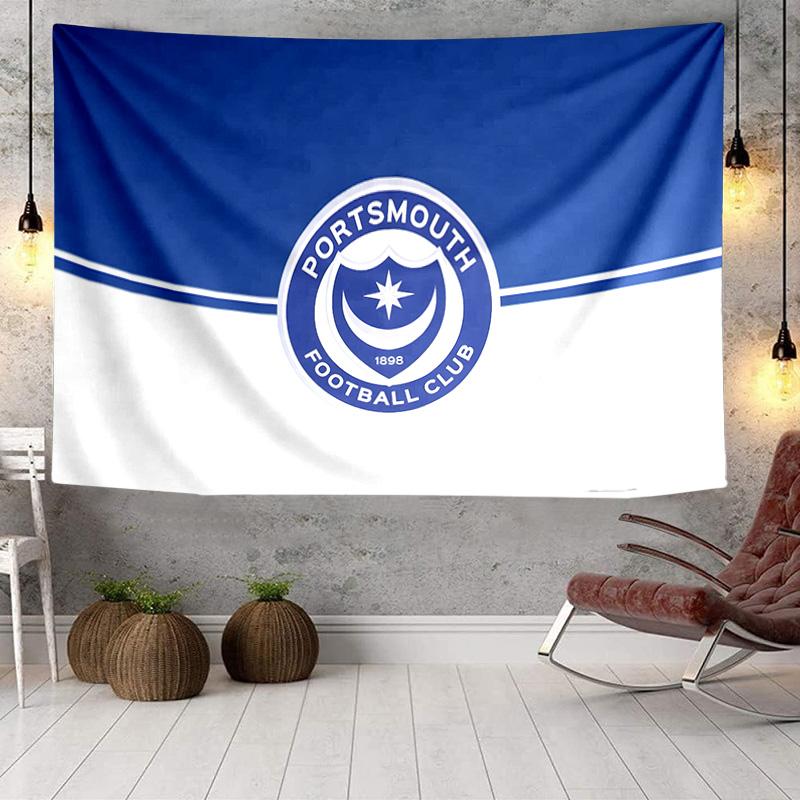 Ports-mouth Football Club Tapestry, Unique Design Tapestry, Wall Decor for Bedroom,Livingroom, Playroom,Heartwarming Fan Holiday Gifts