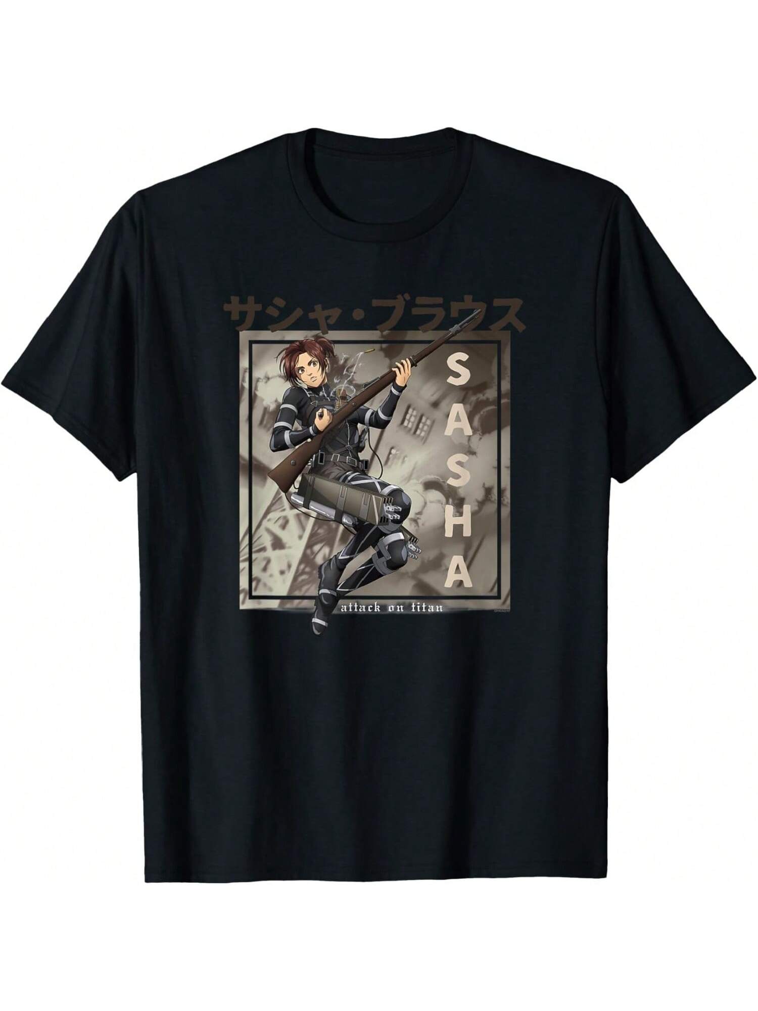 Season 4 Sasha Kanji AOT Anime T-Shirt S разноцветный