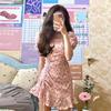 2026 Summer Floral Petite Square Neck Dress - Short Sleeve, Slim Fit Women's Clothing