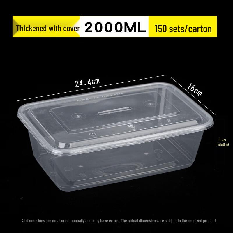 Cmaos Disposable Transparent Rectangular Food Containers