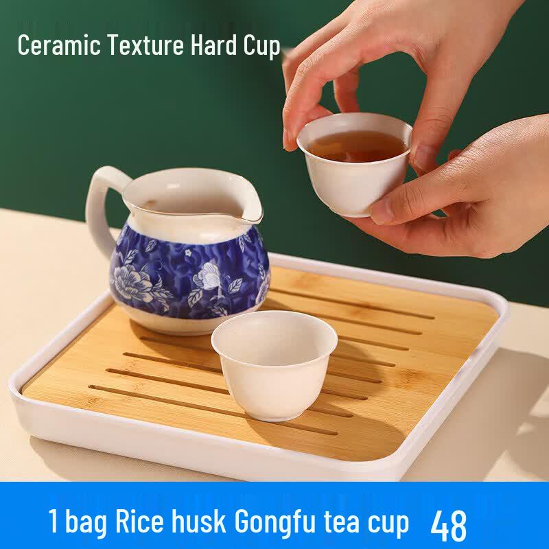 Premium Disposable Rice Husk Kung Fu Tea Cup