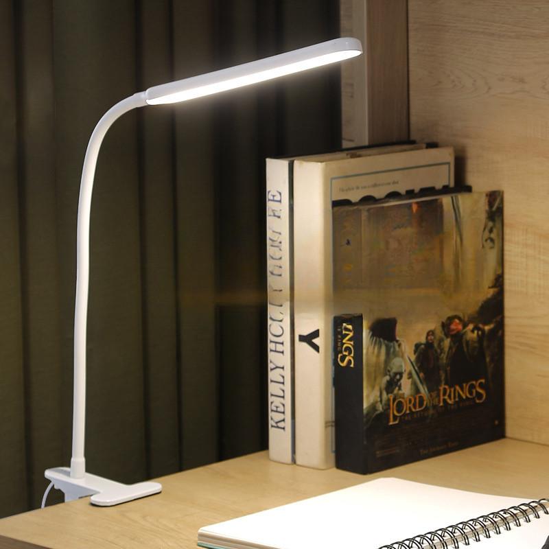 USB LED Adjustable Table Lamp 3 Colors Eye Protection Study Night Lamps Clip On Dimmable for Home Office  Reading Led Desk Lamps