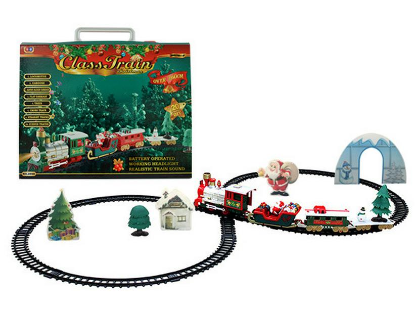 Cross-Border Christmas Electric Train Set with Lights & Music