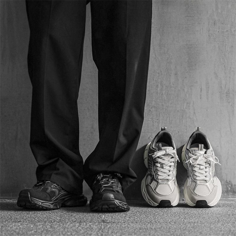 Sports soft-soled casual mesh thick-soled student running breathable dad shoes YH