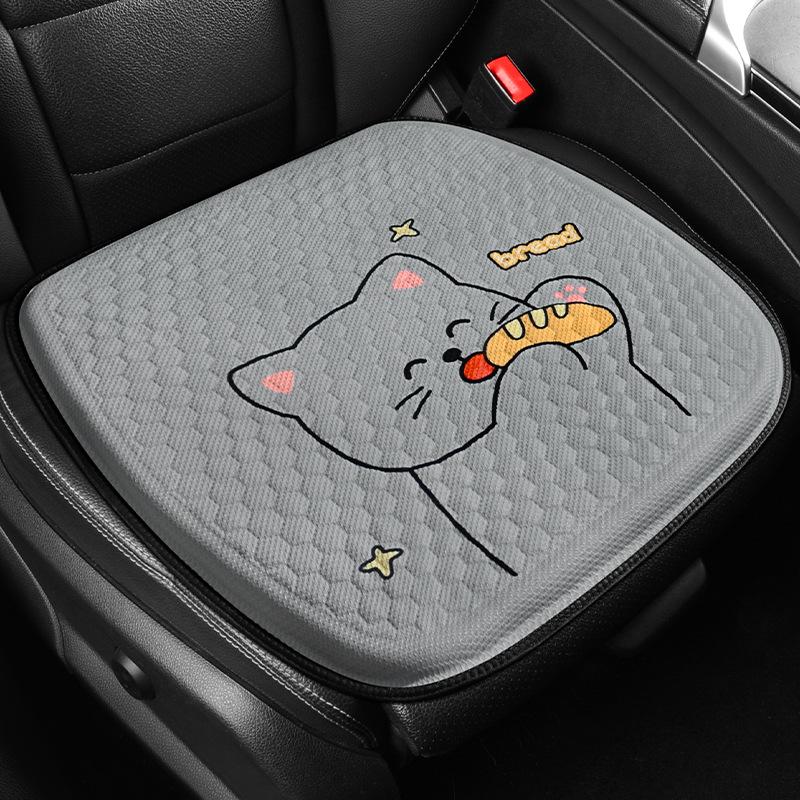 Universal Cooling Gel Car Seat Cushion - Breathable Ice Silk, All-Season, with Backrest