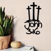 Christian Iron Cross Wall Art Powder Coated Vintage Minimalist Home Decor Religious Gift Christmas Baptism Wedding
