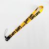 Stylish LOVE Silk Phone Lanyard with Woven Strap and Name Tag