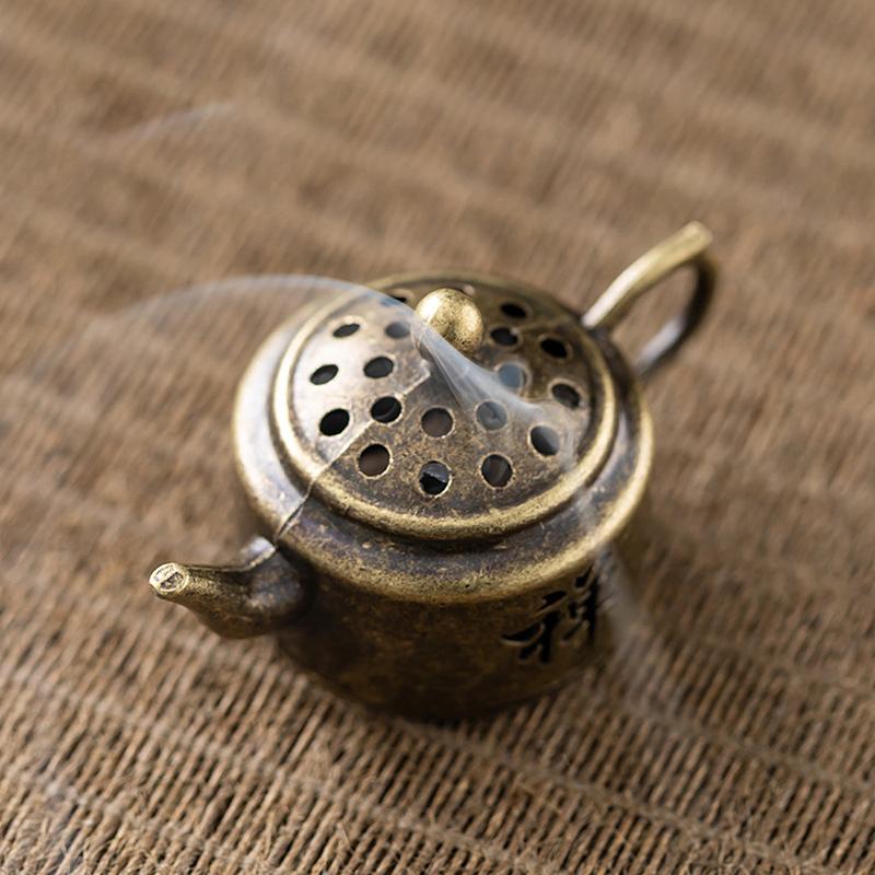 Mini Zenový Styl Kadidelnice ze Slitiny Mini Kadidelnice Boshan Čínská Starověká Domácí Vnitřní Dekorace Stojan na Vonné Tyčinky ze Santalového Dřeva