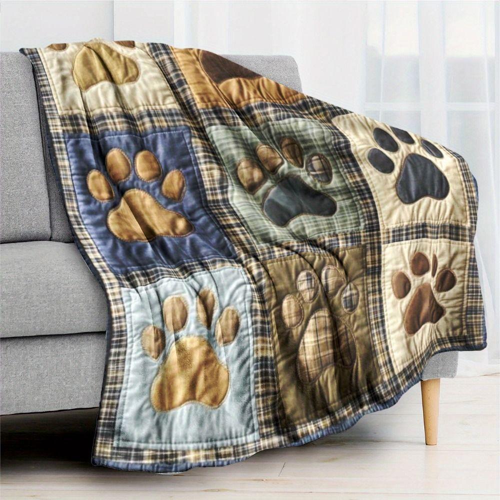 Cartoon Pattern Reversible Blanket Ultra Soft Plush Blanket  for Bed Sofa Couch