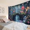 Tapestry, Psychedelic Forest Mushrooms, Room Decoration, Starry Sky, Plants, Cartoons, Bedroom Art Decoration Wall Hanging Cloth
