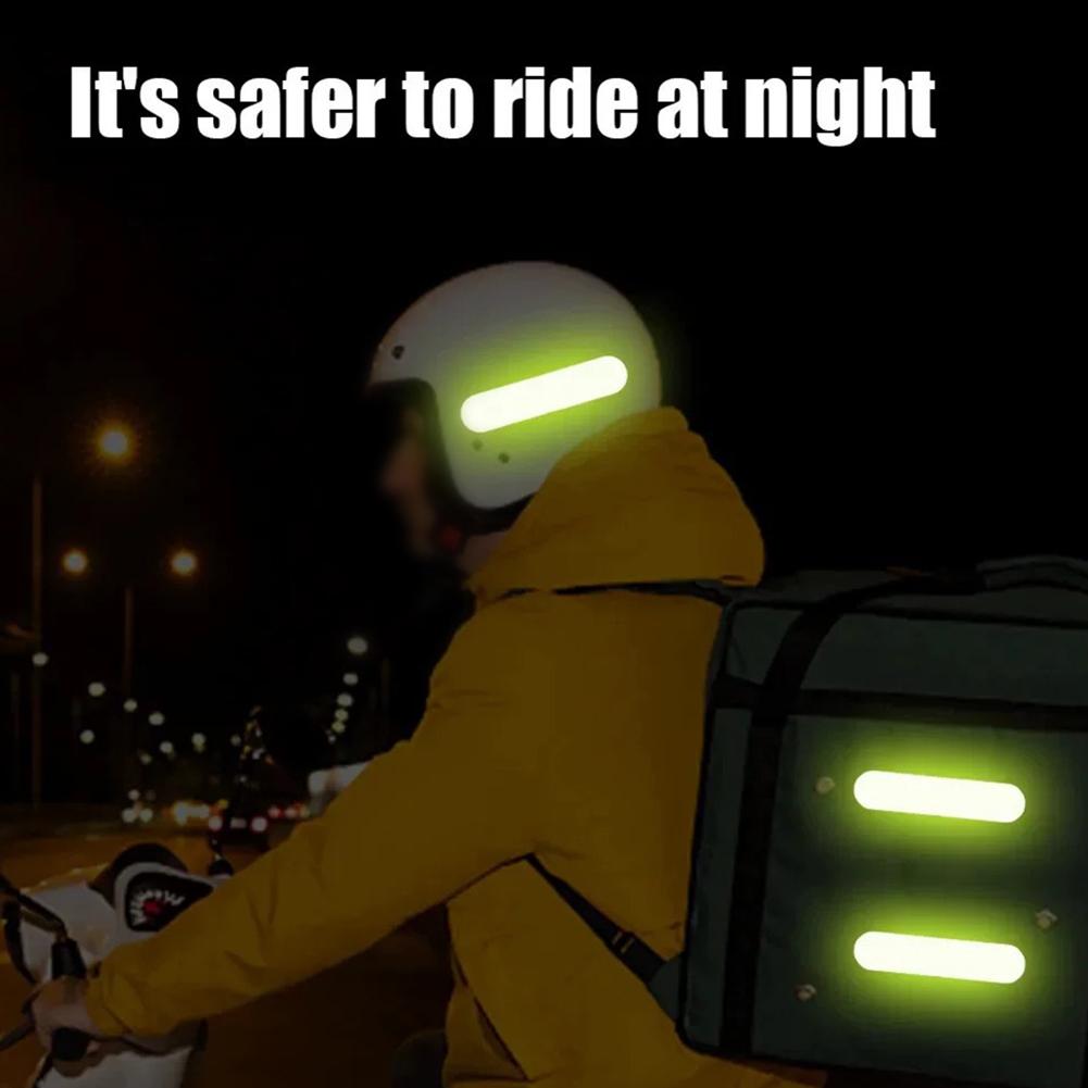 20Pcs Motorcycle Helmet Reflective Sticker Kit Safety Waterproof Reflective Strips For Motorcycle Bike Night Riding