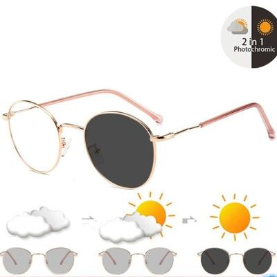 Photochromic Anti Radiation Eyeglasses for Women/Men Anti Rad Sun Adaptive Glass Metal Frame