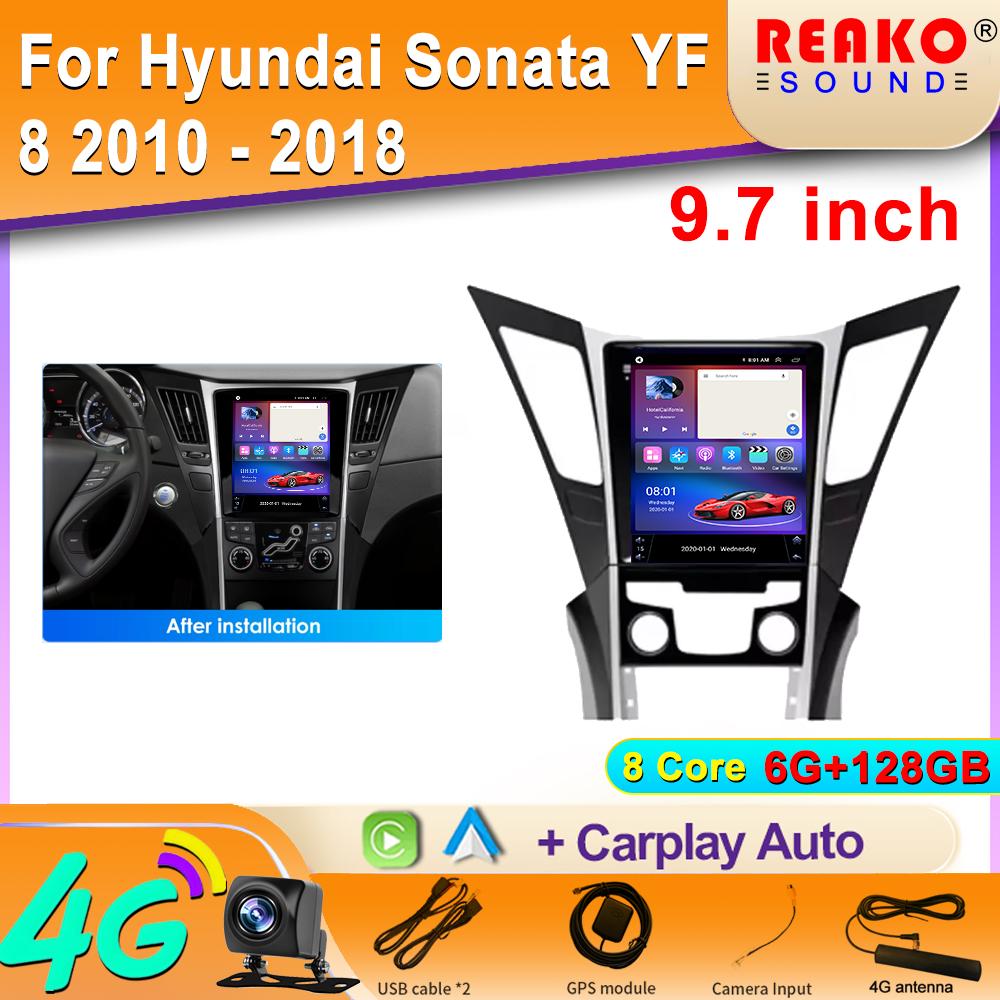 

9,7 дюйма для Hyundai Sonata YF 8 2010 - 2018 автомобильный радиоприемник Android Auto GPS навигация мультимедиа видеоплеер Carplay 2din DVD 8 core 6GB+128GB