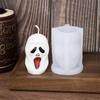 Halloween Scary Scream Mask Killer Silicone Candle Mold DIY Horror Tombstone Skull Candle Plaster Home Decoration Mold