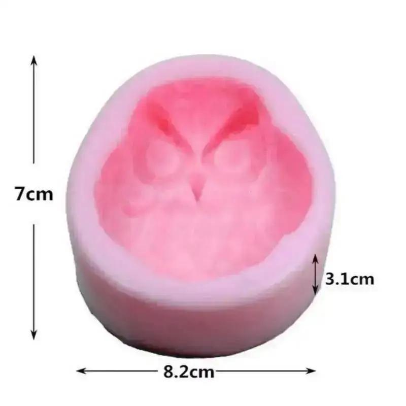 Creative Design Owl Shaped Silicone Mold 3D Owl Cake Mold Handmade Diy Kid Cake Decor Home Kitchen Baking Mould Random Color
