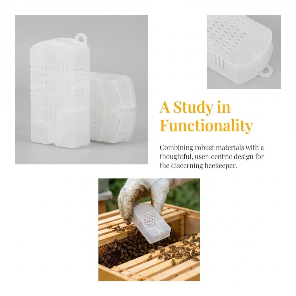 10Pcs Durable Bee Transport Cage Plastic Beekeeping Cage Reusable Bee Rearing Cage Bee Rearing