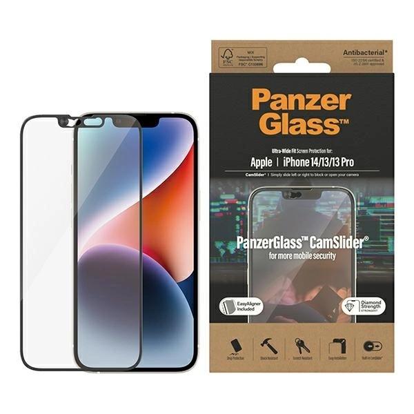 Szkło Hartowane Panzerglass Ultra-Wide Fit Antybakteryjne Z Zaślepką Na Aparat I Pozycjonerem Na Iphone 14 / 13 / 13 Pro