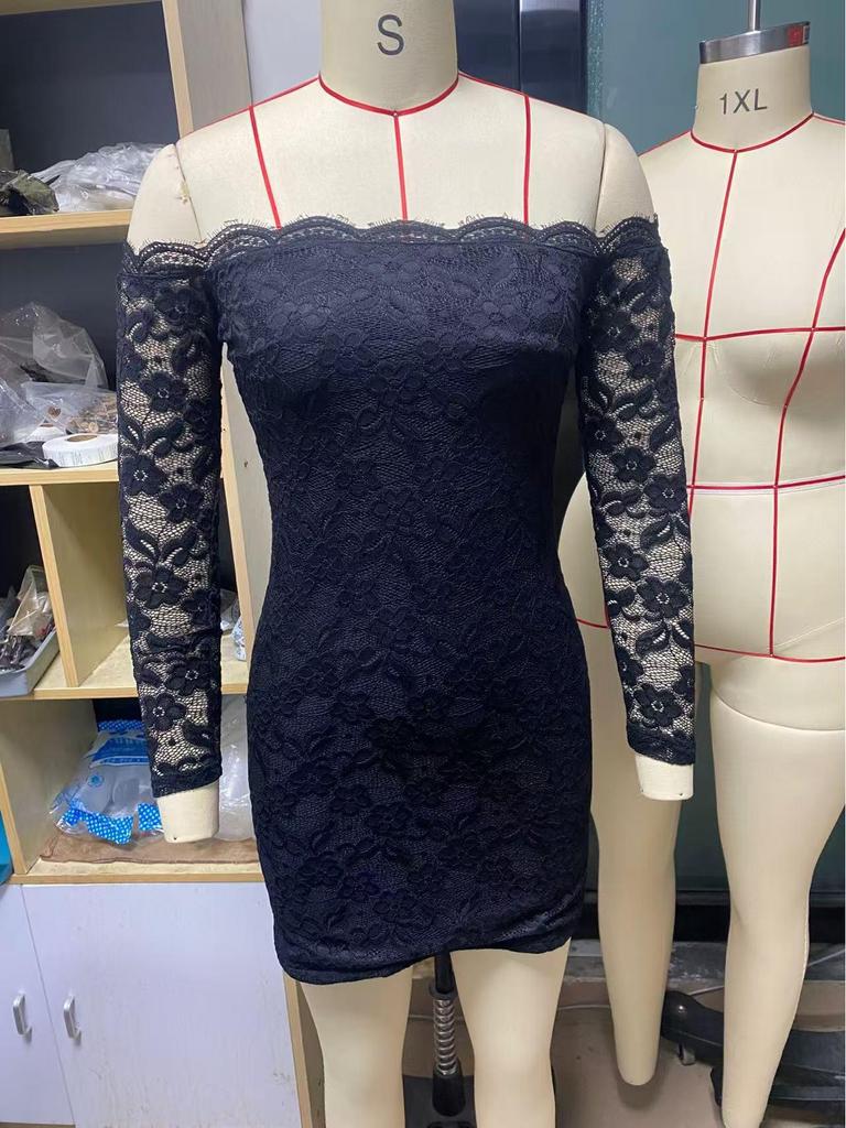 2026 Spring/Summer Elegant Bodycon Lace Dress - Women's Fashion