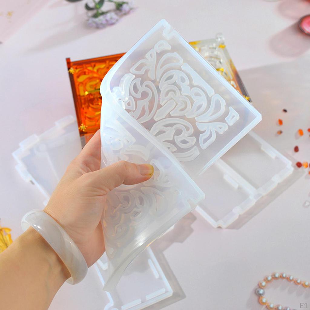 Large Epoxy Resin S Party Game Storage Casting Silicone Pencil Case Containers DIY Making Tool for