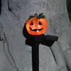 Waterproof Halloween Outdoor Decor Autumn Patio Display Lights Halloween Solar Pumpkin Skull Pathway Lights for Outdoor Yard