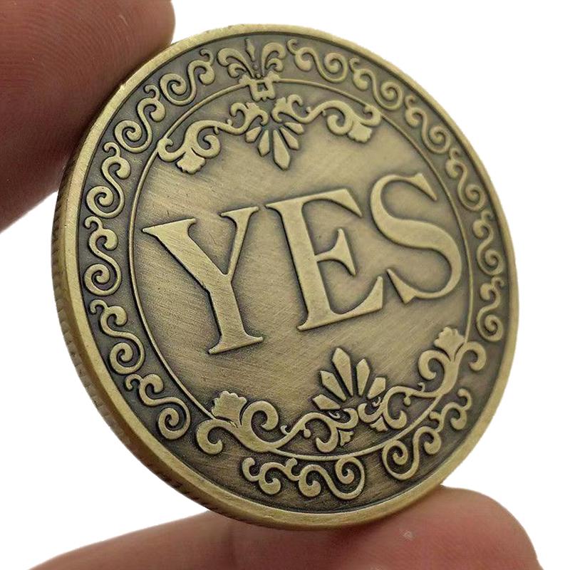 YES NO Challenge Lucky Coin Fidget Toys Anxiety ADHD Perfect for Flipping Decision Making Adults Teens Commemorative Gift