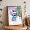 Disney Stitch Christmas Snowman Digital Oil Painting Art Kit Hand Filled Home Decor