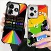 LGBT Rainbow Love Is Love Plating Phone Case For Xiaomi Redmi Note 14 15 Pro Plus 13 12 11 11S 11T 10 9S 9 5G Anti-Fall Airabag