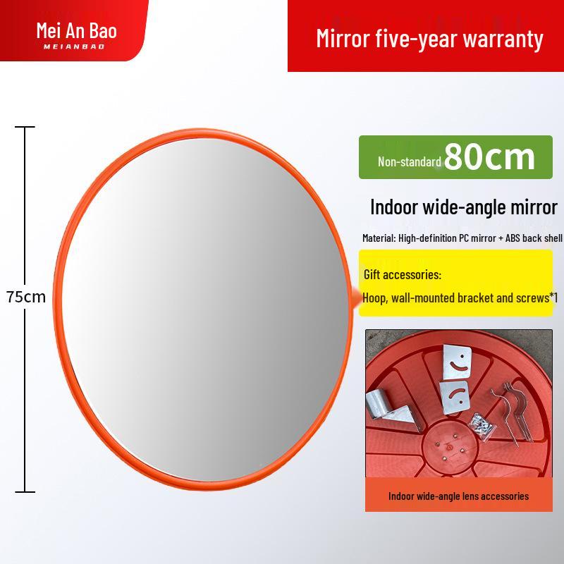 Wide-Angle Convex Traffic Mirror for Outdoor & Indoor Use, Anti-Theft, Garage & Road Safety