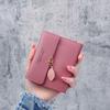 Fashion PU Leather Women Short Wallet Multi-Cards Leaf Tassels Slim Small Wallet Hasp Design Card Bag Holder Women Girls