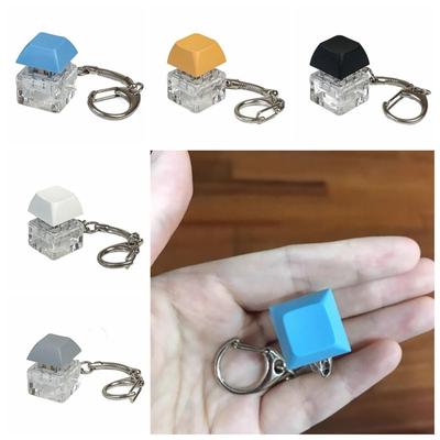 Click Button Mechanical Switch Keychain ABS Keyboard Key Cap Pendant Office Leisure Entertainment