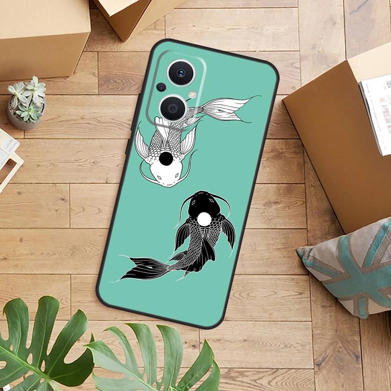 Koi Fish Yin Yang Phone Case For OPPO Reno 14 12 11 13 F 10 Pro 8T 7 8 Lite OPPO Find X8 X6 X5 X9 Pro Cover