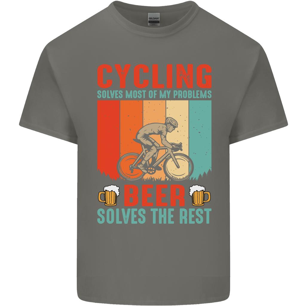 Cycling Funny Beer Cyclist Bicycle MTB Bike Unisexs Light Cotton TShirt