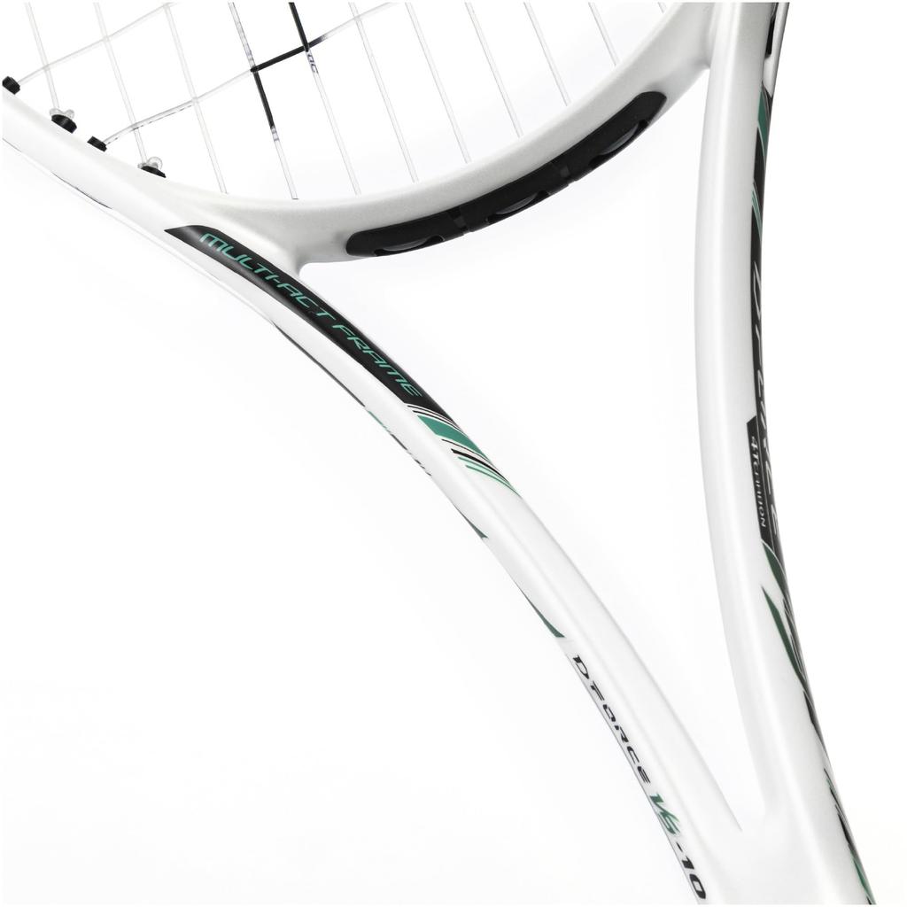 Mizuno Deeforce Tennis Racket 63JTN547 VS-10 (Soft Tennis), Unisex, White/Jade Green, 0X,