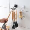 360 Degrees Rotated 6 Hooks Kitchen Storage Racks Multi-Purpose Rotatable Rack Spatula Spoon Organizers